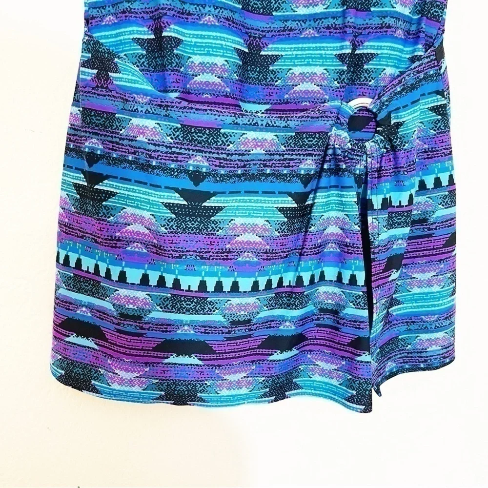 Coldwater Creek One Piece Swimwear Women Size 12 Blue/Black